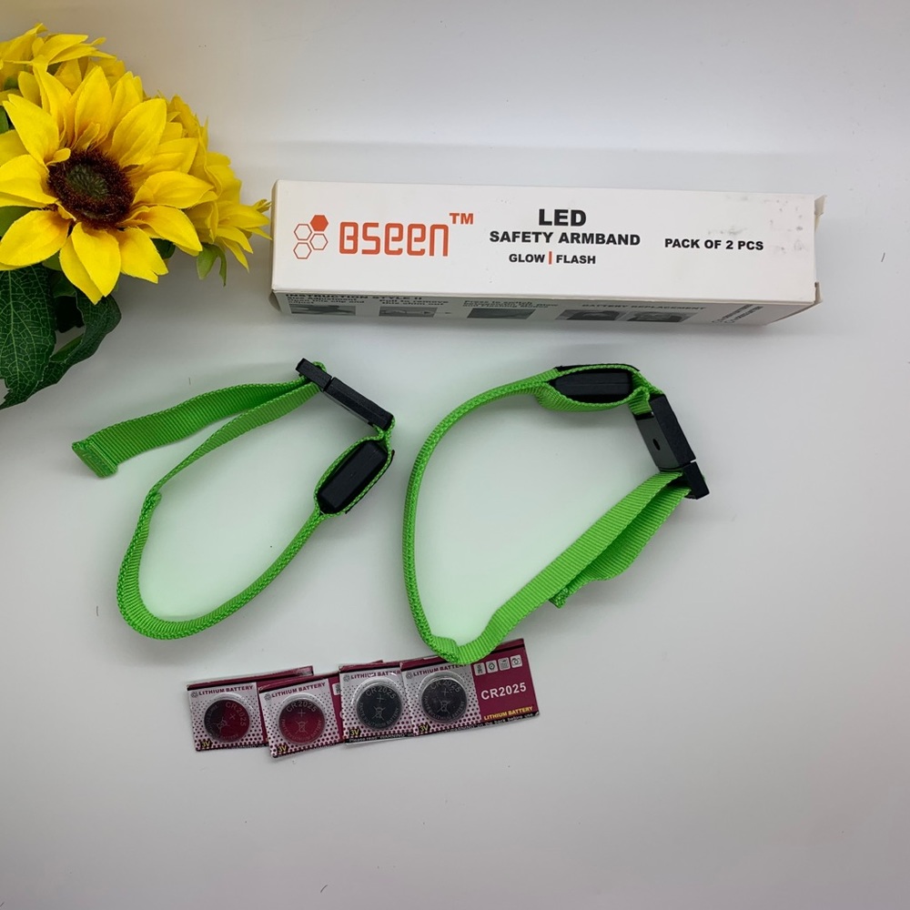 LED Green Glowing Safety Armband